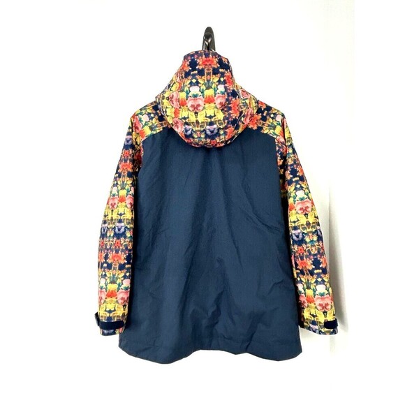 Burton Eastfall Jacket Womens M Blue Kaliedoscope Mood Indigo Snowboard Coat Hng - Picture 4 of 12